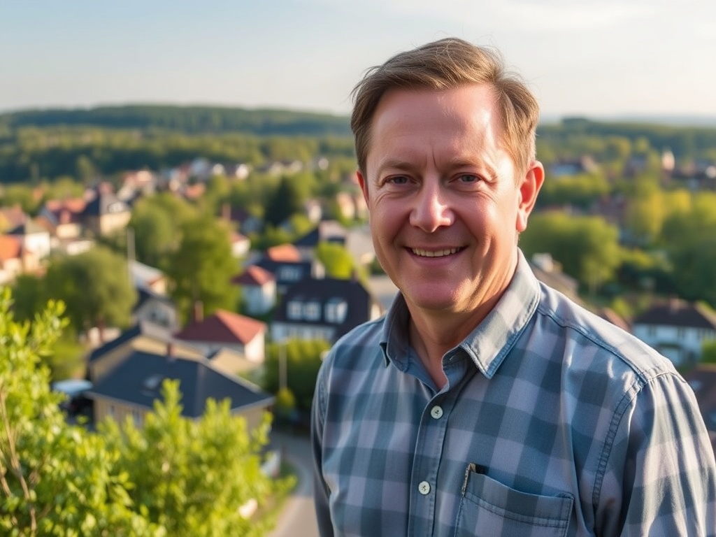 Malowniczy widok na kwitnące drzewa wiśni i czereśni w Ząbkach, tworzące biało-różową chmurę kwiatów na tle wiosennego nieba.