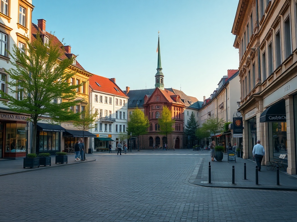 Mapa infrastruktury i usług w Ząbkach, pokazująca rozmieszczenie sklepów, szkół i placówek zdrowotnych