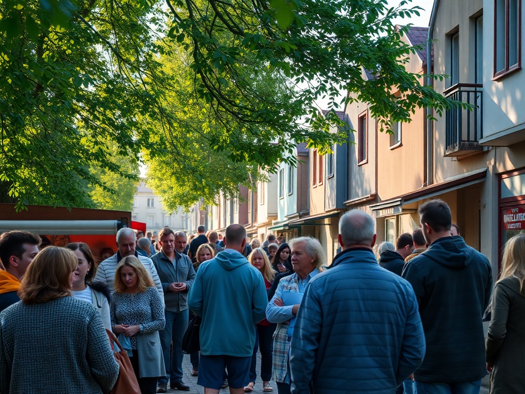 Panorama miasta Ząbki z widocznymi nowoczesnymi budynkami i terenami zielonymi